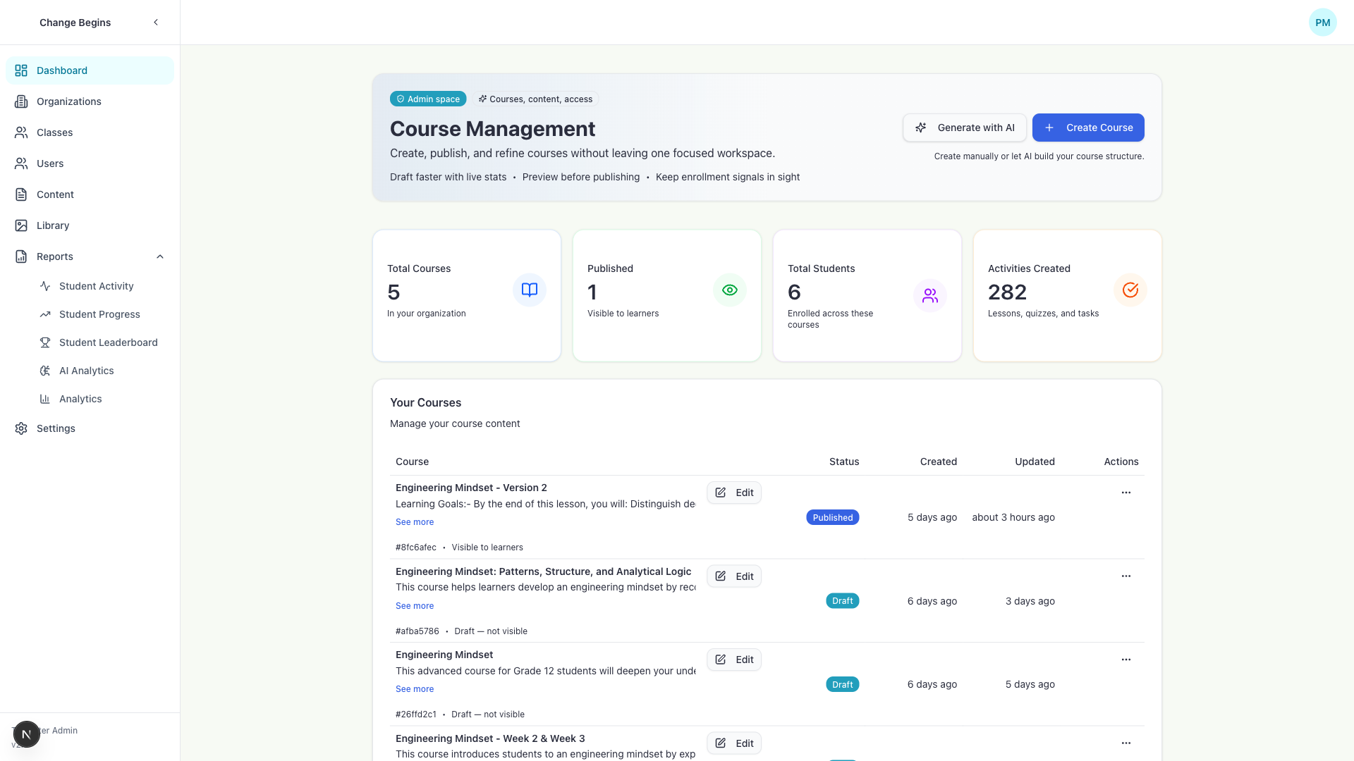 Admin Dashboard